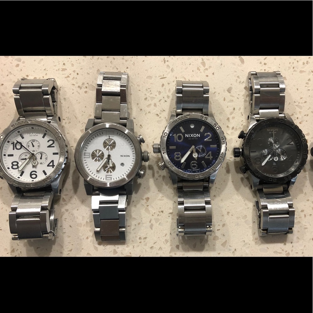 4 Authentic Men’s Nixon Watches! Previously Worn.